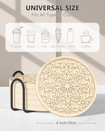 Drink Coasters, Coasters Set of 6 - Image 2
