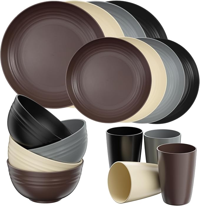 Quatish 16 Piece Plates and Bowls Sets by Quatish