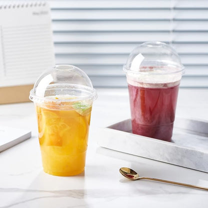 Plastic Cups With Dome Straw Slot Lids PET Crystal Clear Disposable Togo Cup - Image 5
