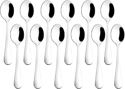Hiware 12-Piece Demitasse Espresso Spoons, 4 Inches Stainless Steel Mini Coffee by HIWARE