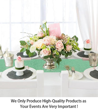 ShiDianYi Table Runners Green Bridal Shower Decorations 5Pcs Mint-Green - Image 2