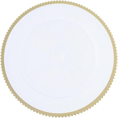 Efavormart 6 Pack | 13" Round Starburst Pattern Clear Plastic Charger Plates - Image 7