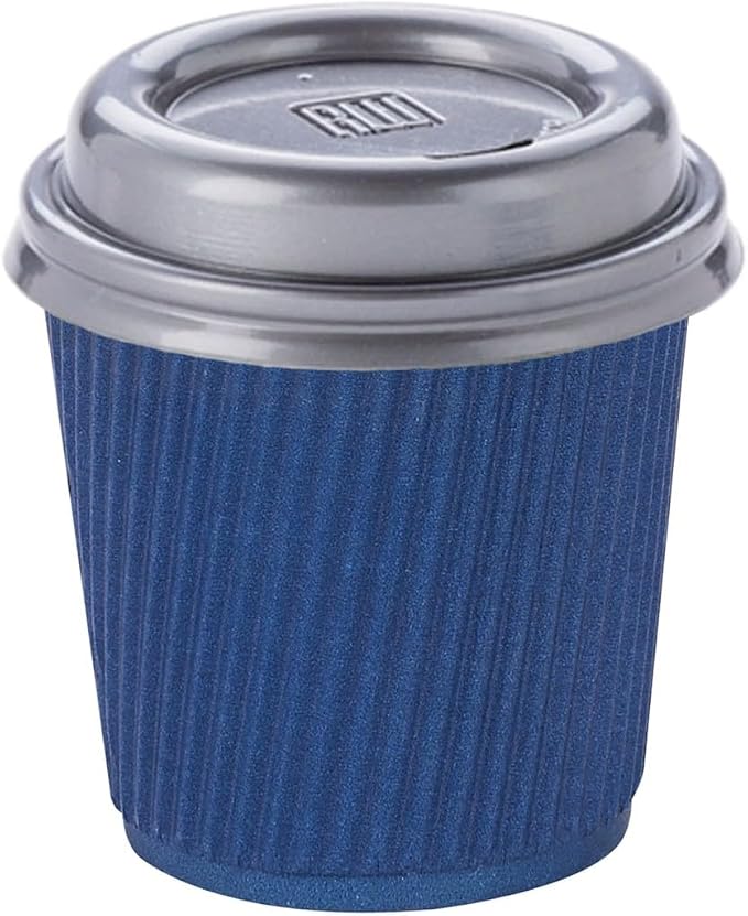 Restaurantware 4 Ounce Ripple Wall Disposable Coffee Cups, 500 Insulated Blue - Image 6