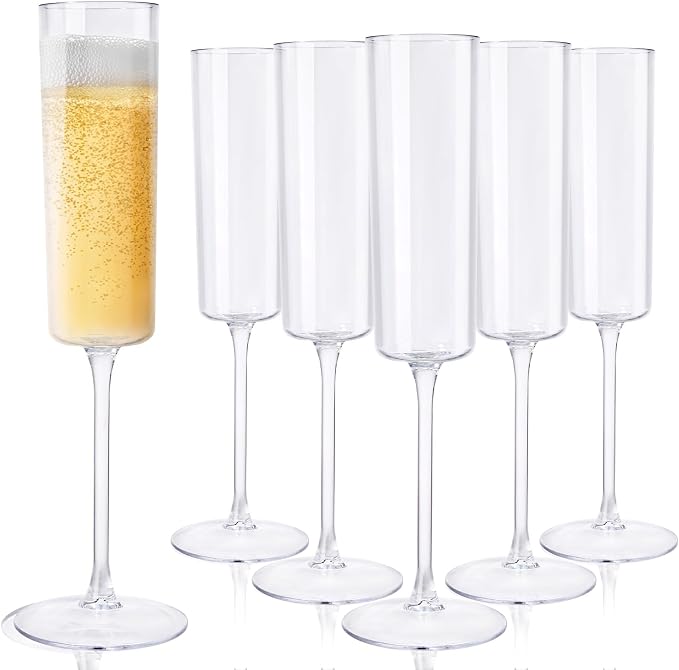 Ciaell 24 Pack Plastic Champagne Flutes by Ciaell