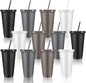 Skylety 12 Pcs Grey Plastic Cups by Skylety