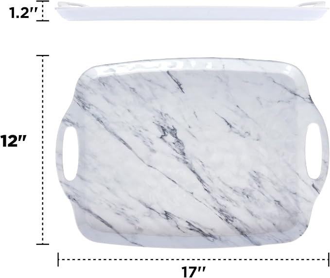 TP Melamine Serving Trays with Handles, 17” x 12”, Serving platters - Image 4