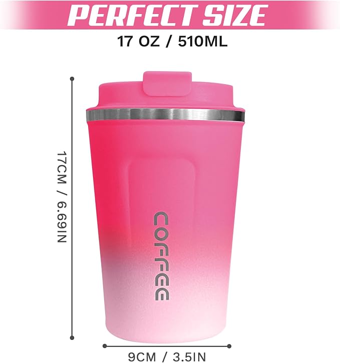 SPLMIFA Travel Coffee Mugs Leak-Proof, Reusable Coffee Cups - Image 4