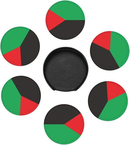 6 Pack Martinique Flag Leather Coaster - Image 3