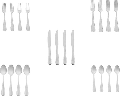 Amazon Basics Silverware Set, Stainless Steel Flatware, Dishwasher Safe - Image 5