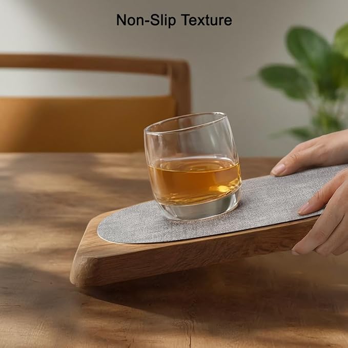 Faux Leather Placemats Set of 6, Dual Sided - Image 8