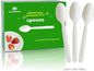 GreenWorks 200 Count Heavy-duty Compostable spoons, BPI Certified Large Disposable Flatware Utensils Spoon