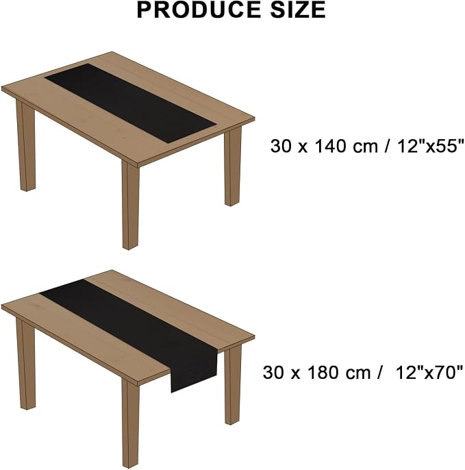 Table Runner 72 Inches Long, Vinyl Woven Heatproof Table Runners | Washable - Image 9