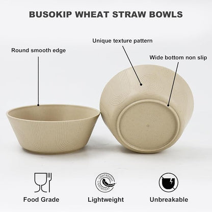 36 oz Wheat Straw Bowl Sets of 6, Alternative - Image 3