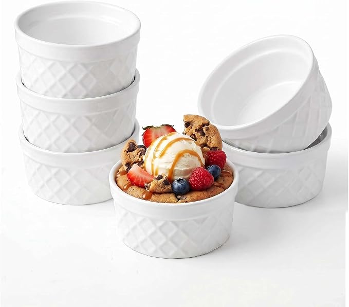 8 oz Ramekins, Suitable for Use in the Oven and Dishwasher | The stackable by YFDB