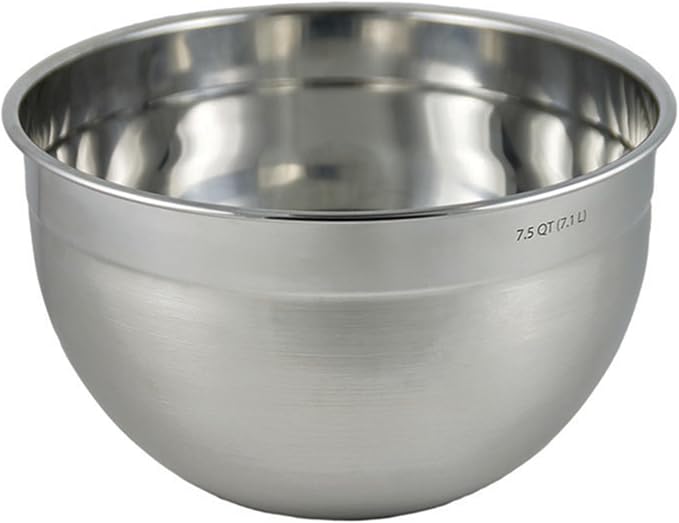 Tovolo XL Mixing Bowl Stainless Steel 7 Quart Extra Large Metal Mixing Bowls by Tovolo