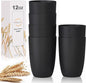 Wrova Wheat Straw Cups 6 PCS Good Alternative to Plastic Reusable Cups 12 oz by WROVA