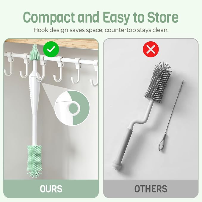 6-in-1 Silicone Baby Bottle Brush Set - Image 4