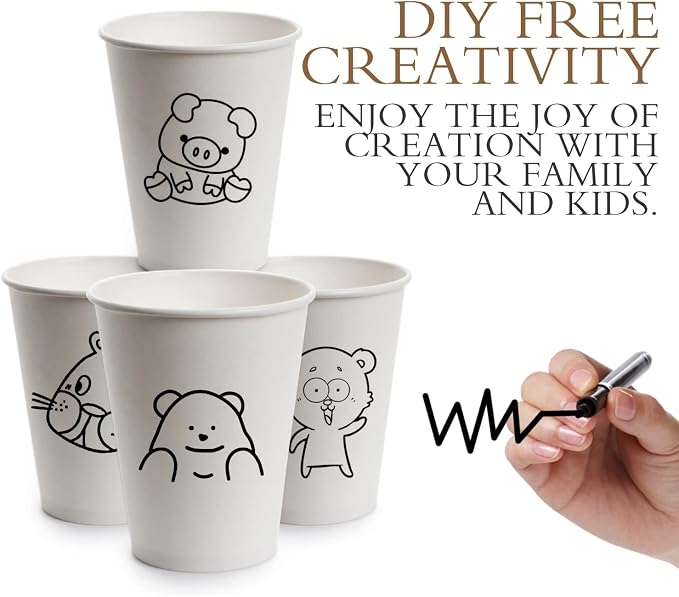 Ginkgo 100 Pack 12 oz Thickened Coffee Cups - Image 7