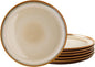 LERATIO Ceramic Plates Set of 6, 8.5 Inch Reactive Glaze Light Weight Porcelain Salad Plates,Modern Shape Dinnerware Dishes Set for Kitchen,Microwave&Dishwasher&Oven Safe, Scratch Resistant