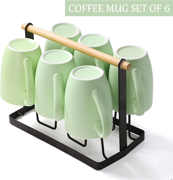 Coffee Mugs Set of 6, 12oz Ceramic Coffee Mugs - Image 7
