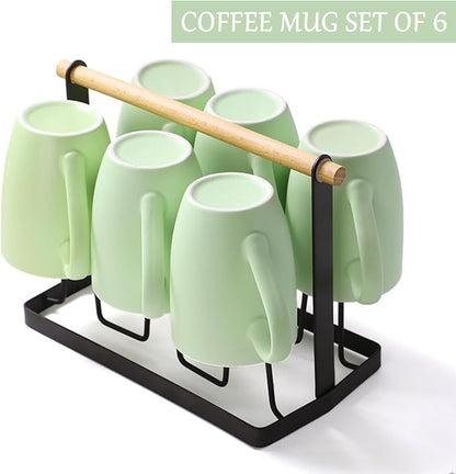 Coffee Mugs Set of 6, 12oz Ceramic Coffee Mugs - Image 7