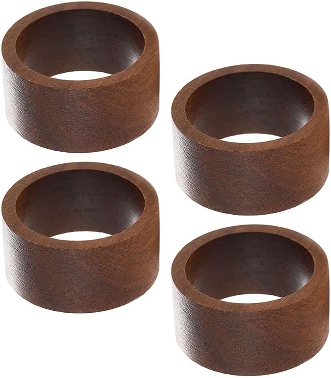 Classic Handmade Napkin Rings Set, Dining Table Holders - Image 2