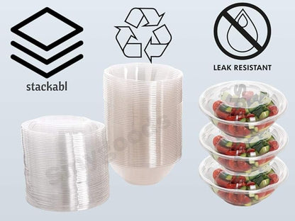 Disposable Plastic Salad Bowls - Image 4