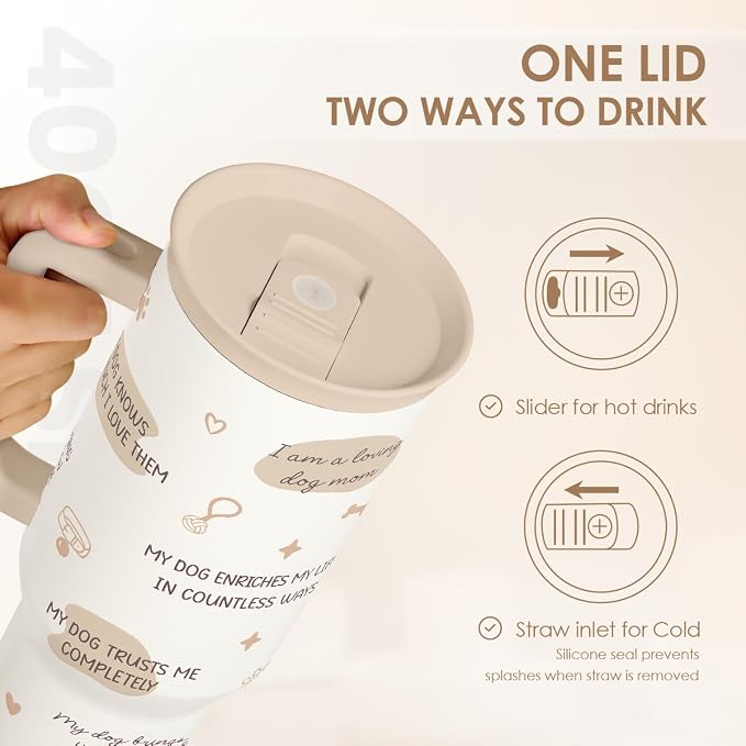 SANDJEST Dog Mom 40oz Tumbler - Image 4