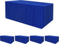 HolidayIdeas Fitted Royal Blue Table Covers - 96 x 30 Inch - 4 Pack Rectangle 8ft Tablecloths, Polyester Fabric Table Cloth for Parties, Trade Show, Farmers Market