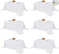 Fitable White Table Clothes for Rectangle Tables, 6 Pack - 90 x 156 Inch - Reusable and Elegant Tablecloths, Polyester Fabric Table Covers for Wedding, Party, Banquet, Formal Events