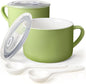 Soup Bowls with Handles & Spoons, 30oz Ceramic Ramen Bowl with Lid, Large Soup by Wareland