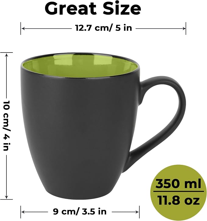 MIAMIO - Coffee Mugs Set of 6 - Le Papillon - Modern Home | Ceramic coffee mugs - Image 6