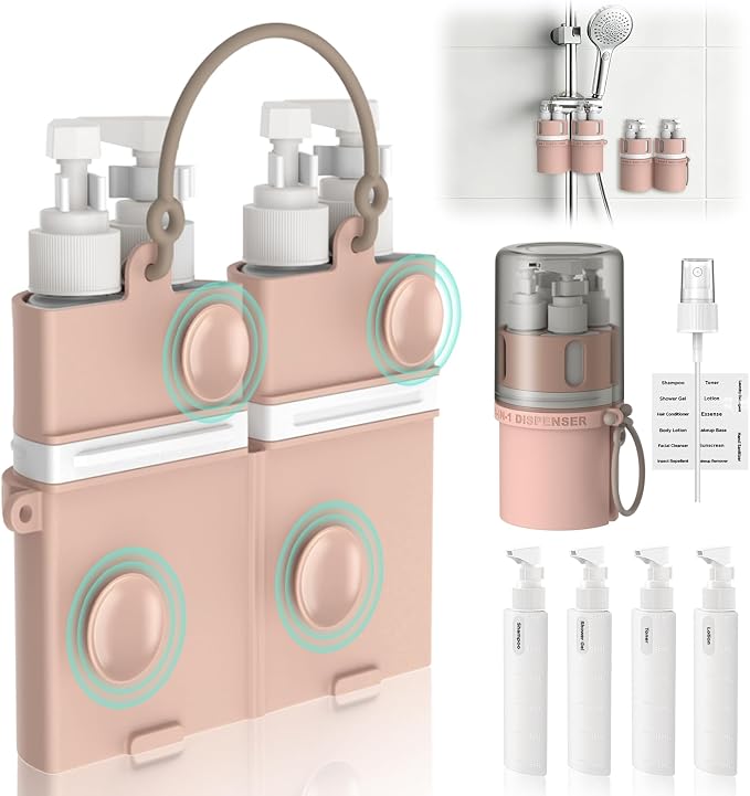 4 in 1 Travel Dispenser Bottle, Travel Toiletry Bottles by Unknown