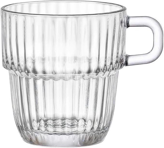 Bormioli Rocco Barshine 8.5 oz. Tea or Coffee Cups Stackable Tempered Drinking by Bormioli+Rocco