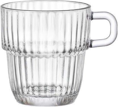 Bormioli Rocco Barshine 8.5 oz. Tea or Coffee Cups Stackable Tempered Drinking by Bormioli+Rocco