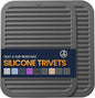 Silicone Trivet Mats 2 Heat Resistant Pot Holders Multipurpose Non-Slip Hot Pads by Unknown