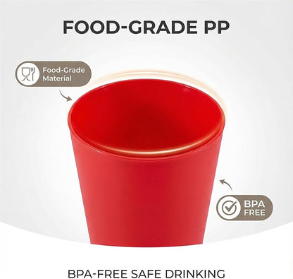 32 oz Plastic Cups Large Reusable set 12, Plastic Tumblers Sunset | Food Grade - Image 3