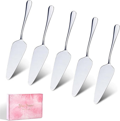 RETON 5 Pcs Pie Server Set, Stainless Steel Cake Cutter Pizza Spatula Server by RETON
