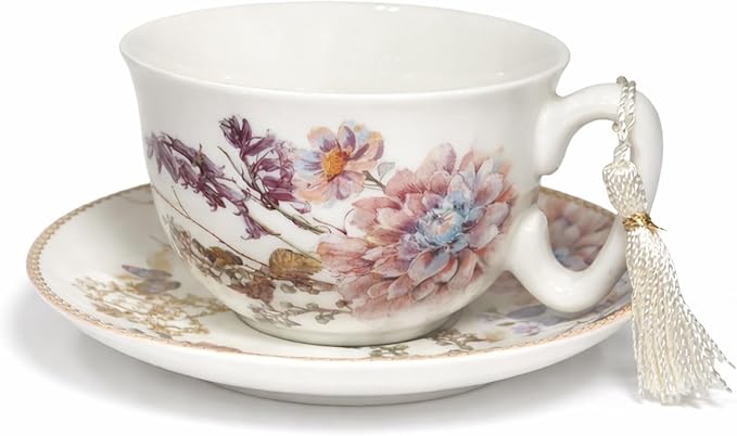 STP GOODS Bone China Tea/Coffee Cup and Saucer in Gift Box Fine Bone China - Image 8