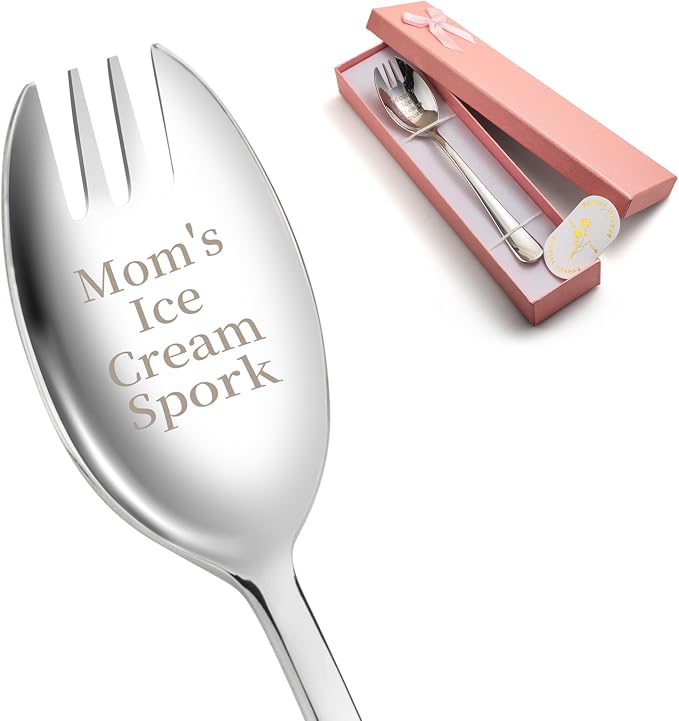 Alata Spork Gift for Mom, 5.7 Inches Salad Forks For Dessert, Ice Cream by Alata
