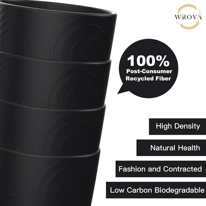 Wrova Wheat Straw Cups 8 PCS Good Alternative to Plastic Reusable Cups 12 oz - Image 5