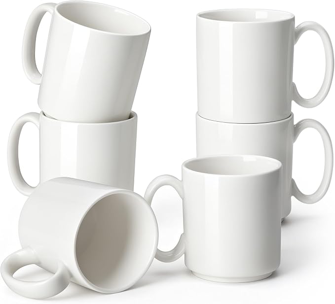 vancasso Porcelain Coffee Mugs Set of 6, 12 Oz Coffee Cups by vancasso