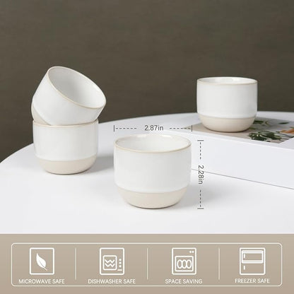 Ceramic Espresso Cups Set, Espresso Coffee Mugs, Special Glazed Demitasse Cups - Image 2