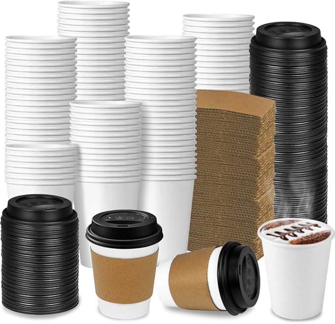 Ginkgo 100-Pack 8 oz Thickened Coffee Cups by HOME