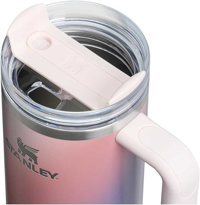 STANLEY Quencher H2.0 Flow State Tumbler, 30 oz, Dawn Spiral | Handle and Straw - Image 2
