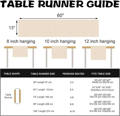Seliem Halloween Bat Table Runner, Funny Holiday Burlap Home Decoration Indoor - Image 3