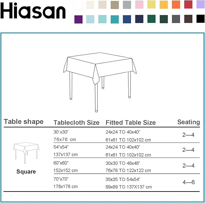 Buffalo Plaid Tablecloth 54 x 54 inch 2 Pack Sage Green and White | Waterproof - Image 5