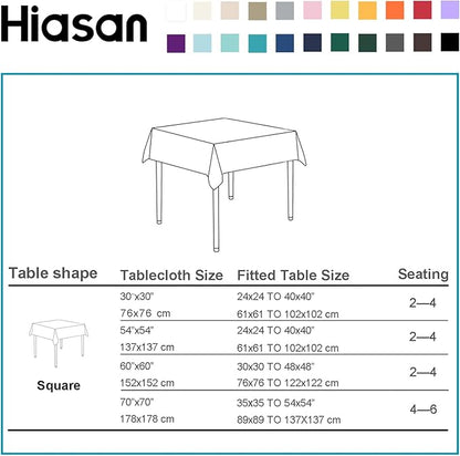 Buffalo Plaid Tablecloth 54 x 54 inch 2 Pack Sage Green and White | Waterproof - Image 5