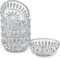 kanpura Mini Glass Bowls, Round Prep Bowl, Dishwasher Safe, Pinch Bowls for Dipping Spices Sauce, Stackable, 2 oz, Set of 6, (Clear)