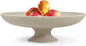 Large Decorative Bowl, Decorative Fruit Bowl for Kitchen Counter, Modern Pedestal Bowl for Home Decor, Stylish Key Bowls for Entry Table, Coffee Table Decorations (Beige)